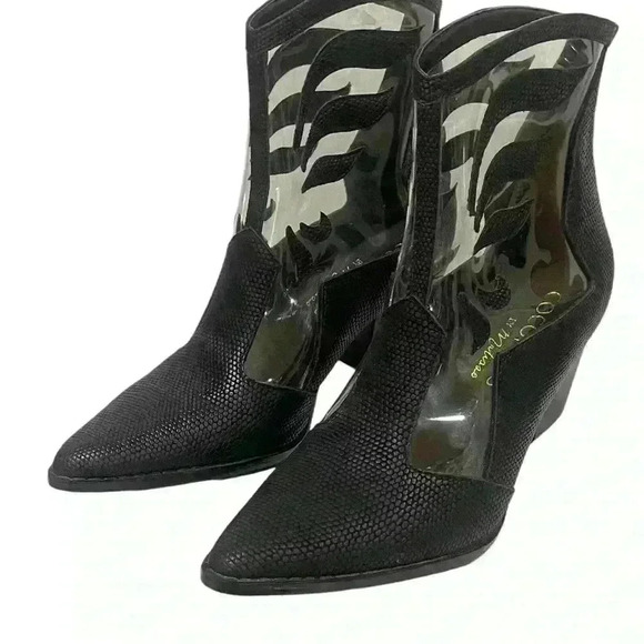Coconuts by Matisse Cloud Nine Black and Clear Western Booties - Picture 2 of 12